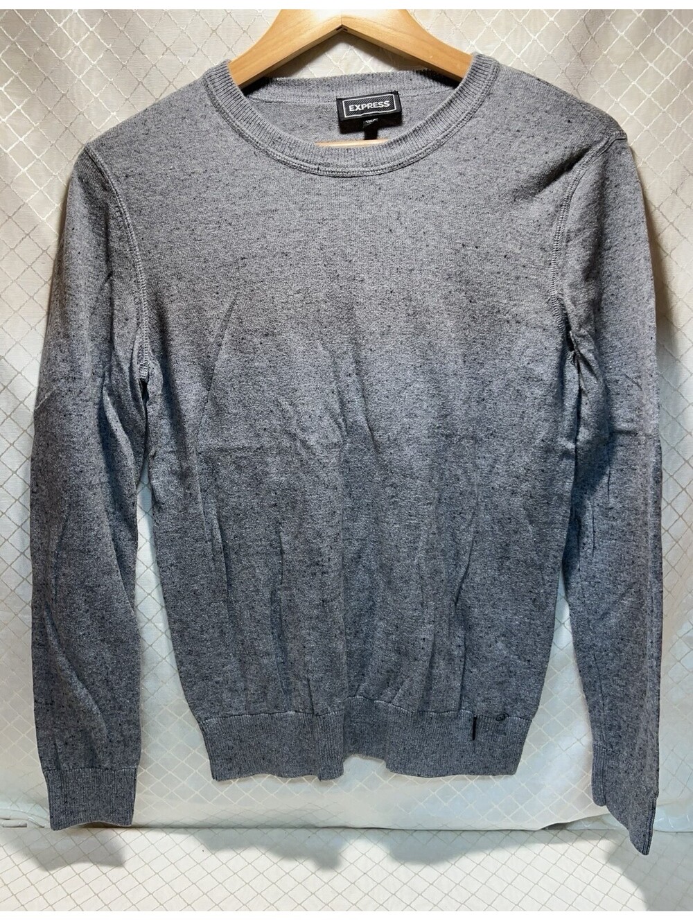 Express Long Sleeve Gray Crew Neck Sweater Mens Size Small